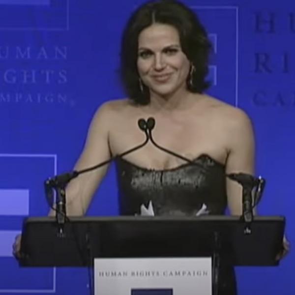 Lana Parrilla speaks, at the 2012 HRC Cleveland Gala